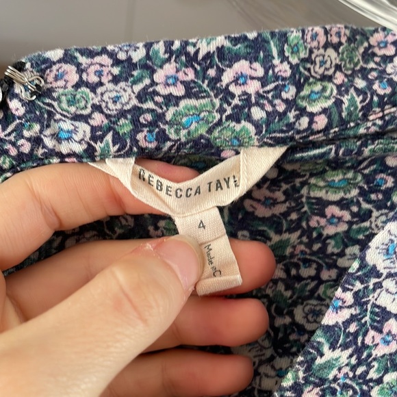 Rebecca Taylor long sleeve floral blouse - Picture 2 of 6